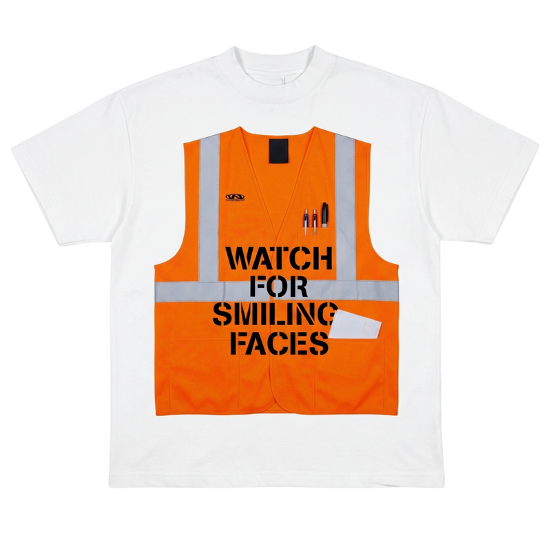 GARMENT 03 — WATCH FOR SMILING FACES VEST TEE