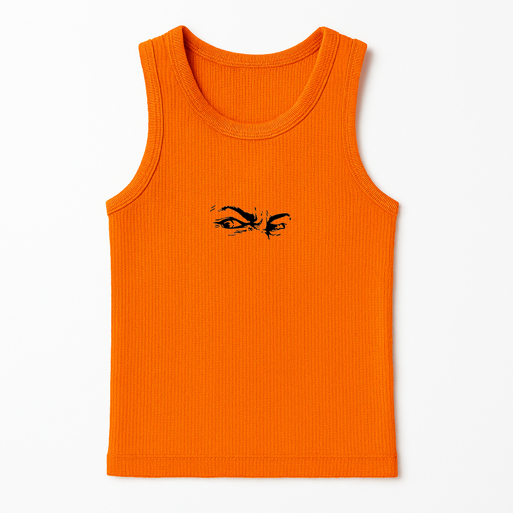 Ribbed Workwear Tank - Orange