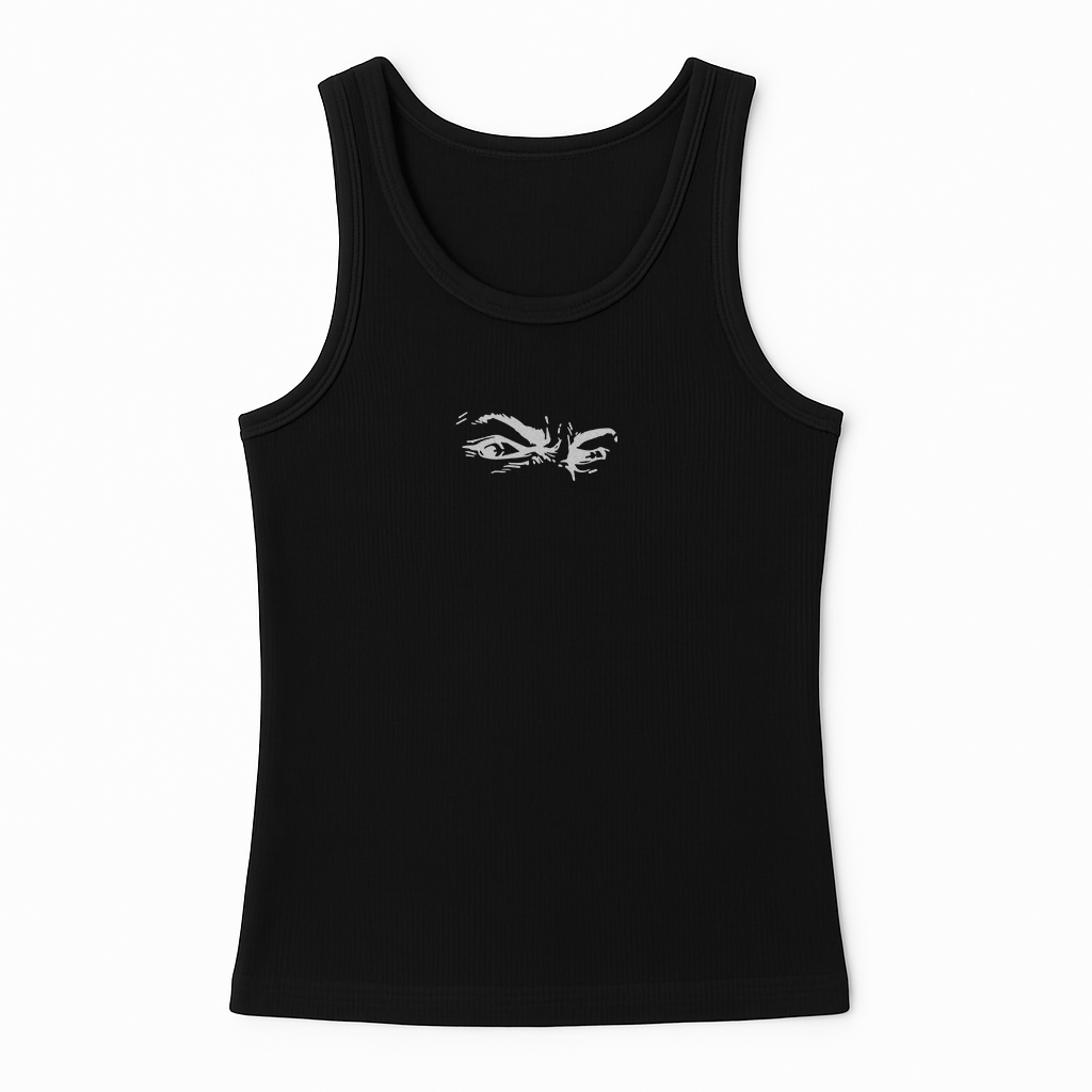 Ribbed Workwear Tank - Black