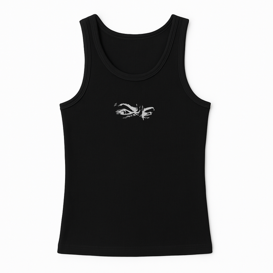 Ribbed Workwear Tank - Black