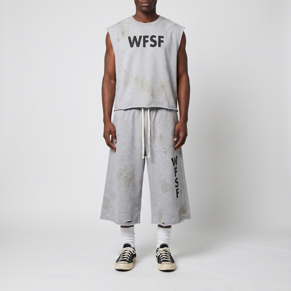 Grey Army Cutoff Top — view 3