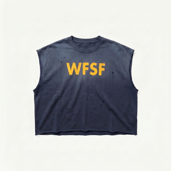 Navy Cutoff Top