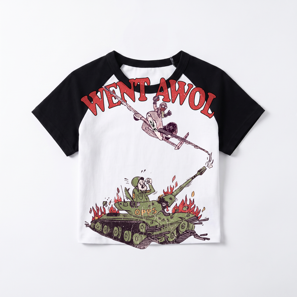 Went AWOL Raglan Baby Tee — view 1