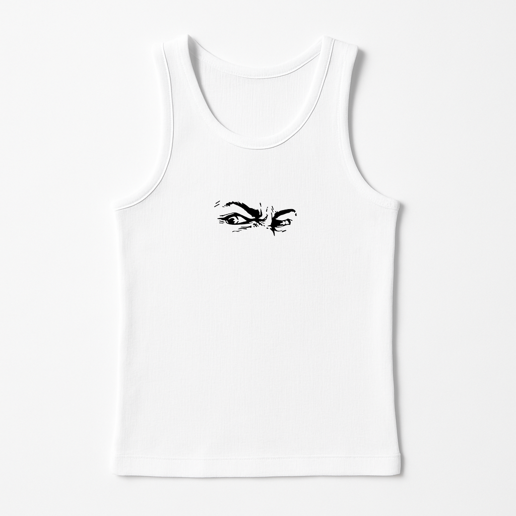 Ribbed Workwear Tank - White