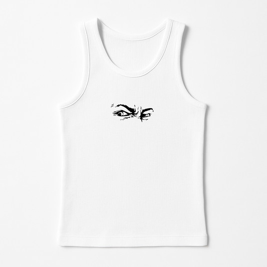 Ribbed Workwear Tank - White